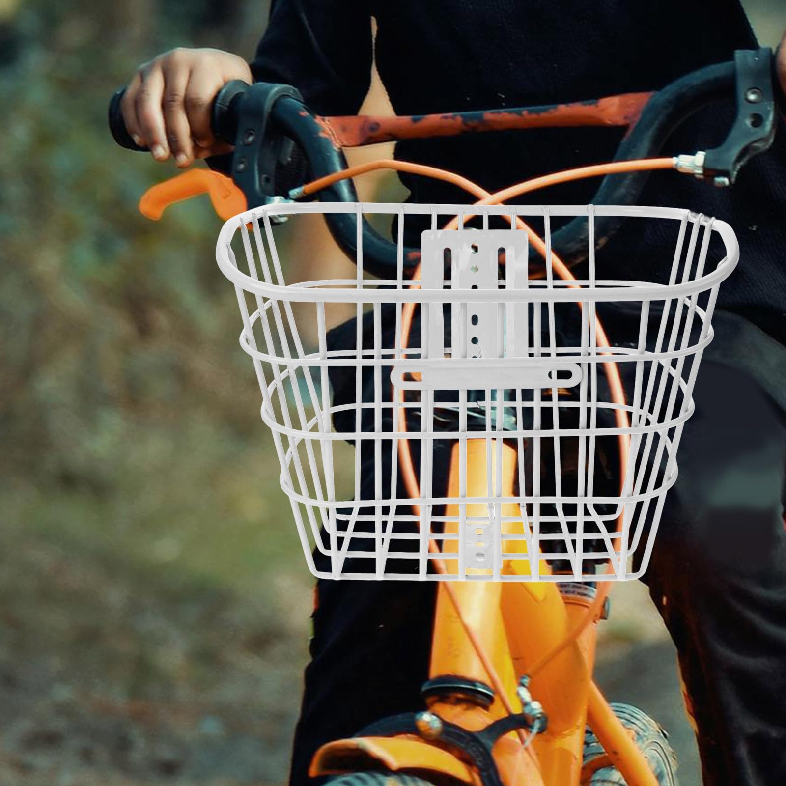 GANAZONO Fahrradkorb Vorne aus Robustem Eisen Abnehmbarer Elektrofahrradkorb Stabiler Frontkorb zur Aufbewahrung für E Bikes und Fahrradzubehör