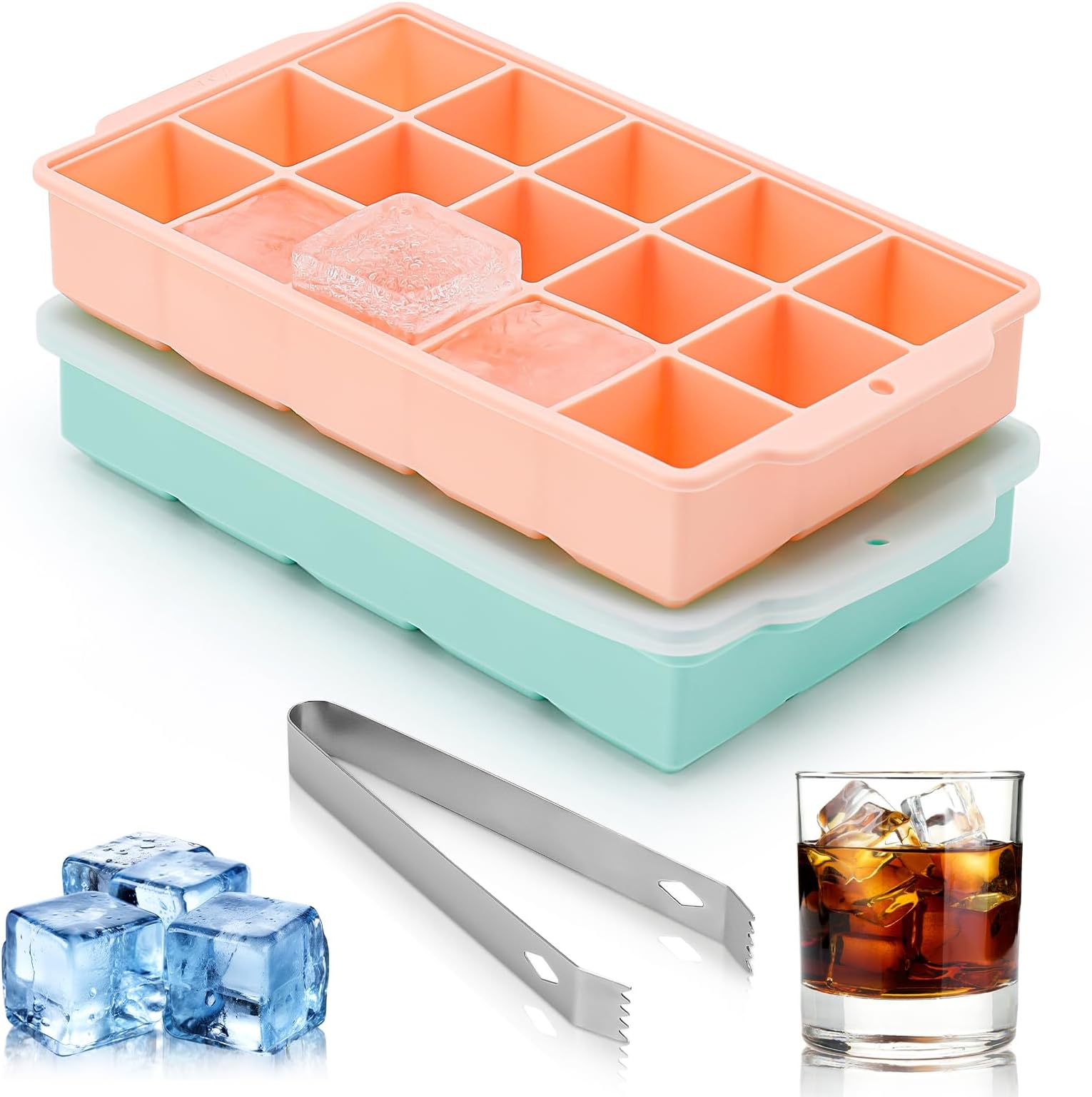 Glacio Ice Cube Trays Square Sphere Silicone Mold 1.75" Large - View #6