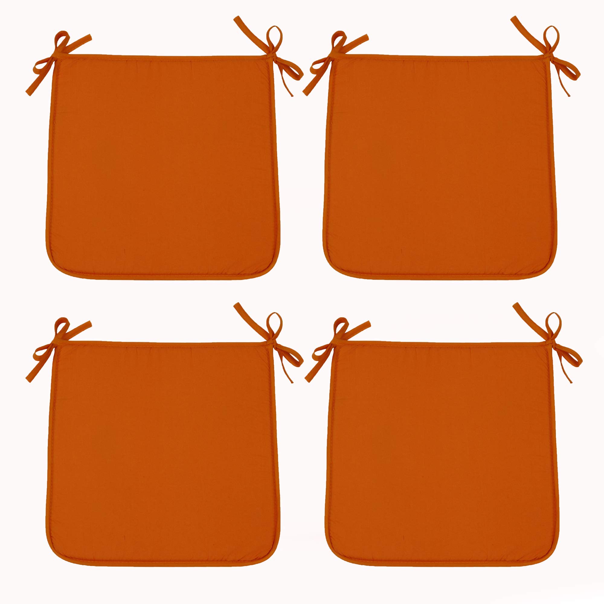 Coussins de siège carrés 40x40cm orange galette de chaise de jardin