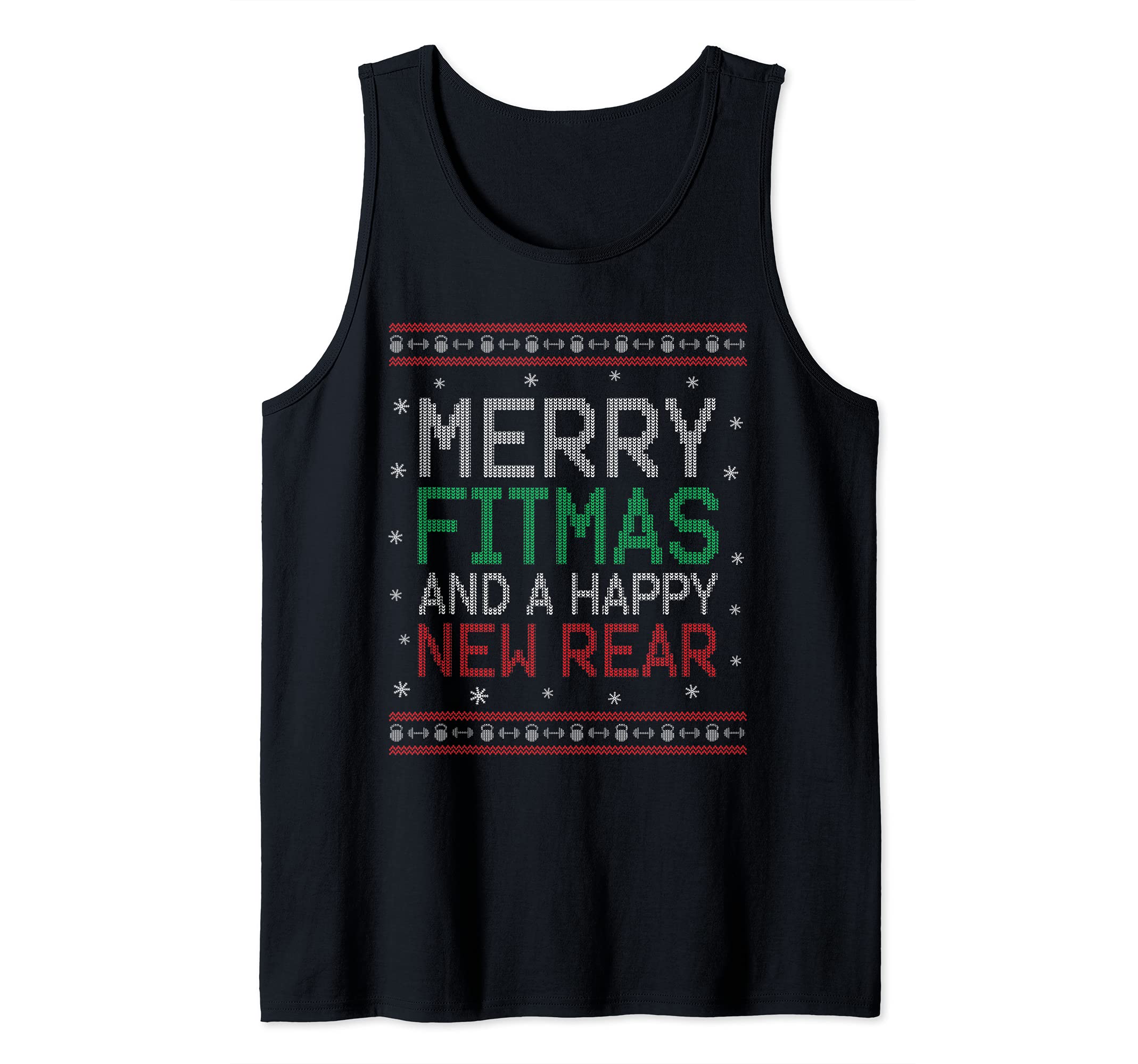 Funny Workout & Fitness Motivation Gym ApparelChristmas Fitness - Merry Fitmas - Gym Meme - Funny Workout Tank Top