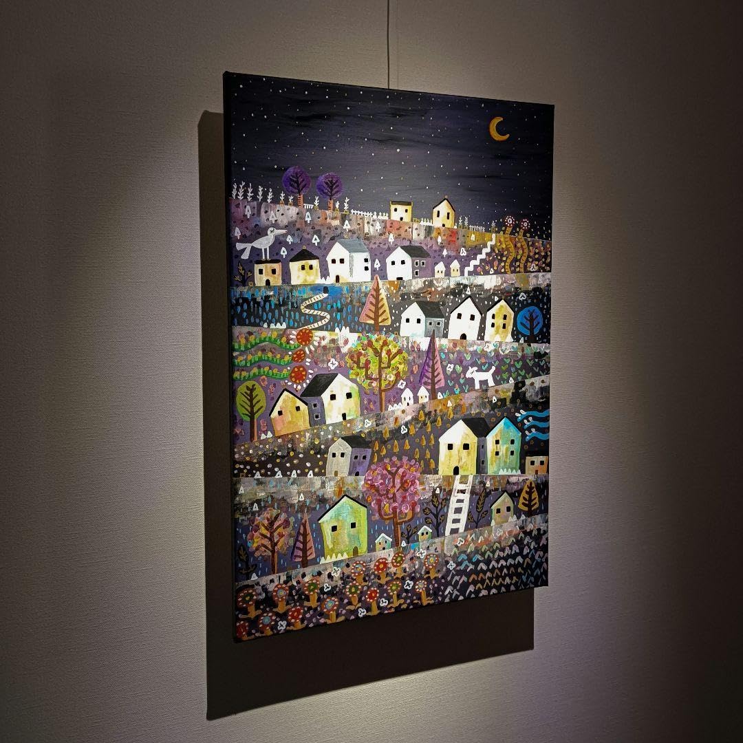 Amazon.co.jp: 月野乃亜 原画 2023年 60×40cm(※M12) 現代アート231102 