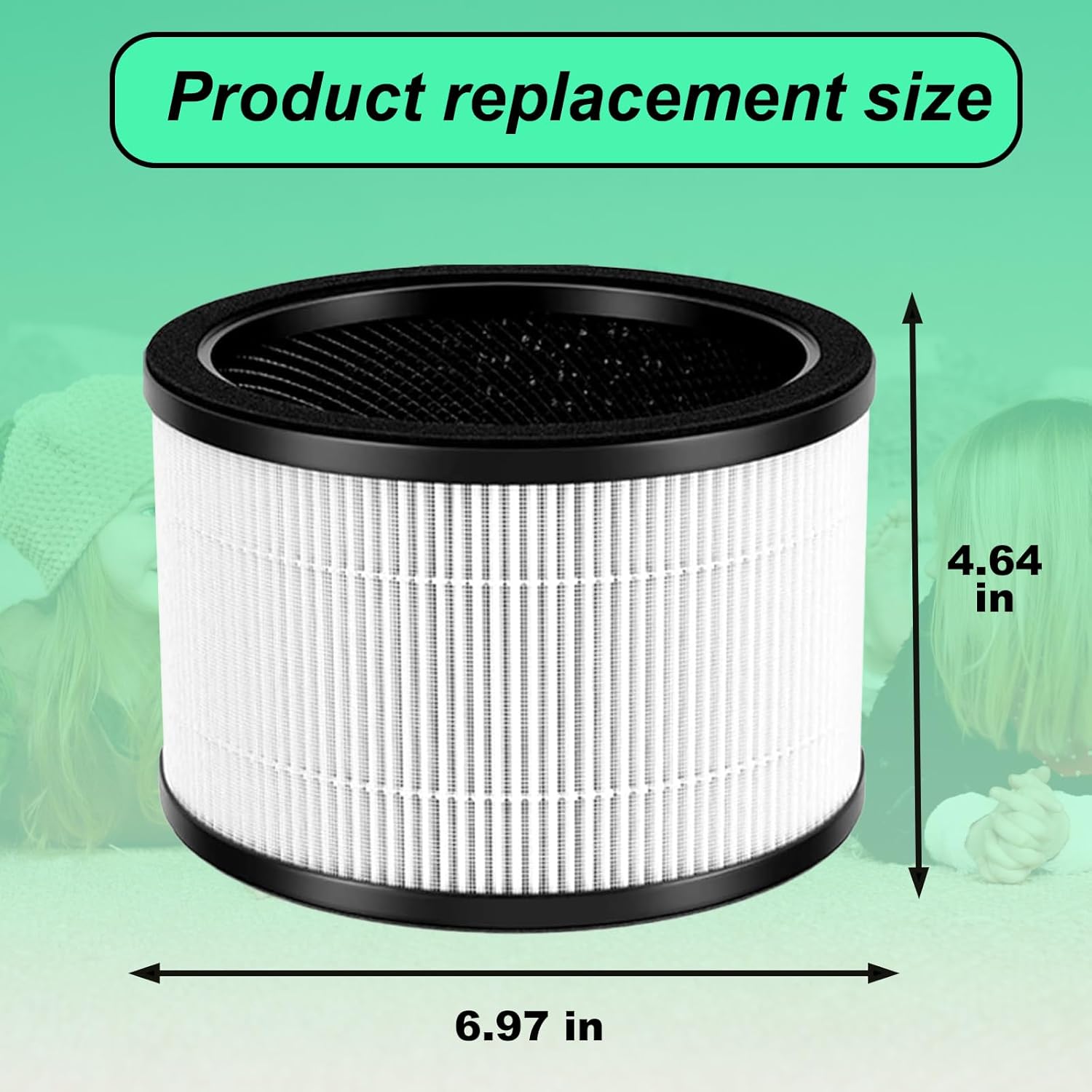 H7121101 True HEPA Replacement Filter Compatible with H7121 Air Purifier, 3-in-1 FIlter,2 Packs - Image 2