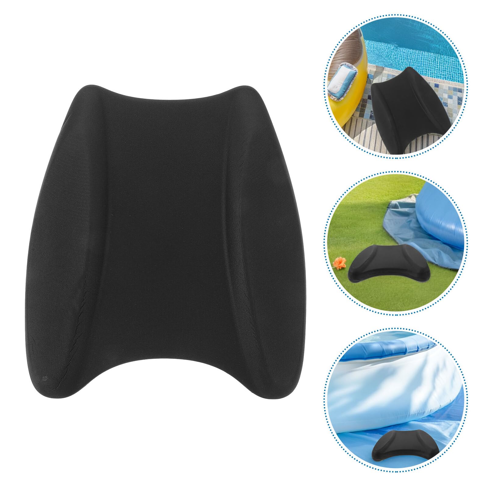 Tablas de Natación de Entrenamiento EVA Negras para Adultos y 2 Piezas Flotadores Ergonómicos para Piscina Ayuda para Mejorar Técnica y Equilibrio en Natación