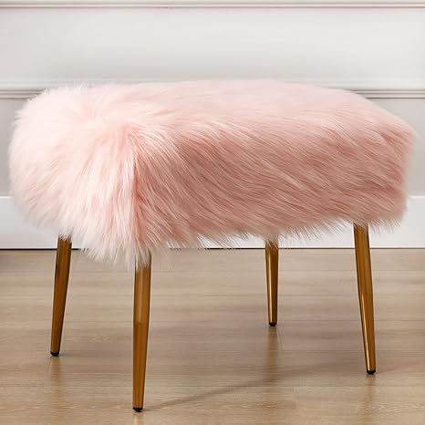 Fluffy dressing table stool Clearance