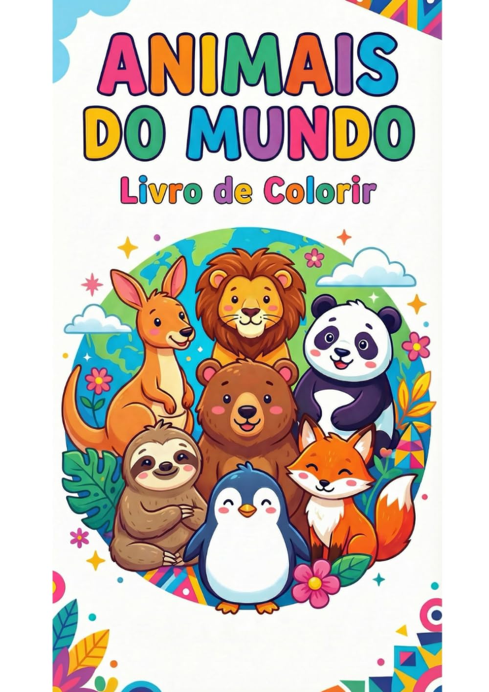 Animais do mundo: Livro para colorir