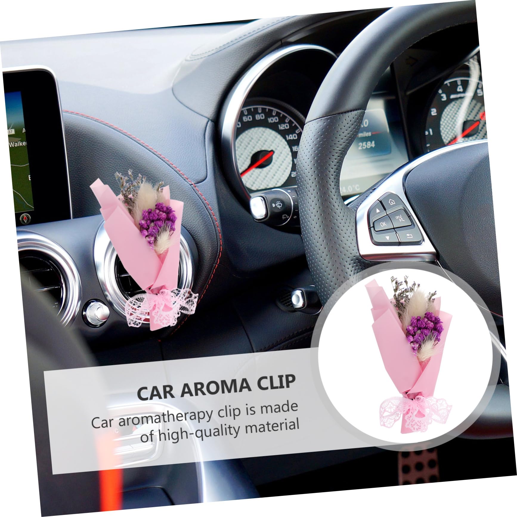4pezzi Clip Per Auto Profumatori Per Auto Con Fiori Naturali Diffusore Per Aria Condizionata Copertura Odori e Ufficio