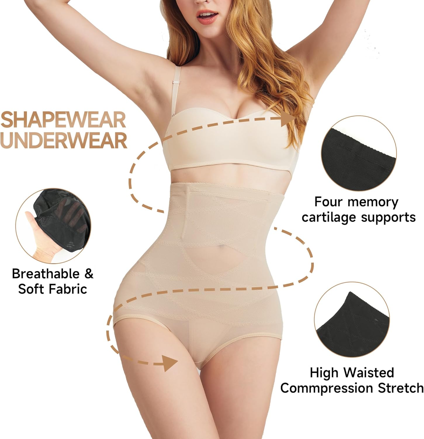 Shapewear Tummy Control Underwear High Waisted Girdle Body Shaper Butt Lifting Panties Spanks for Women - Image 2