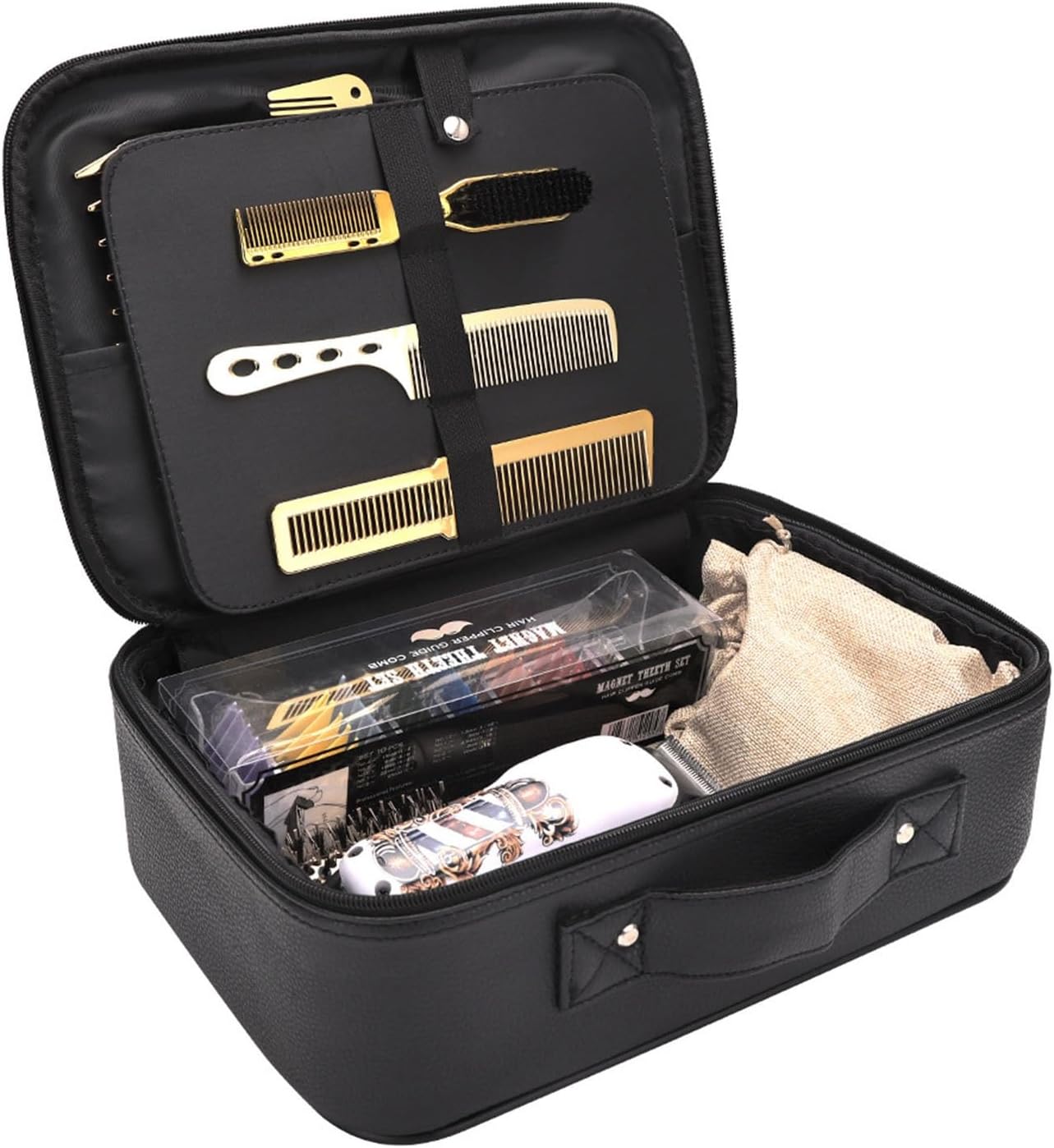 Barber Tool Bag, Hair Stylist Travel Organizer Bag Portable Barber Carrying Case Hair Clipper Case for Grooming Kits Hairstylist Supplies