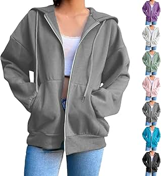 人気【 PRENDA 】LAYERED FLEECE HOODIE ZIP-UP JACKET Amazon.com: hayudier Zip up Hoodie Women Long Sleeve Fleece
