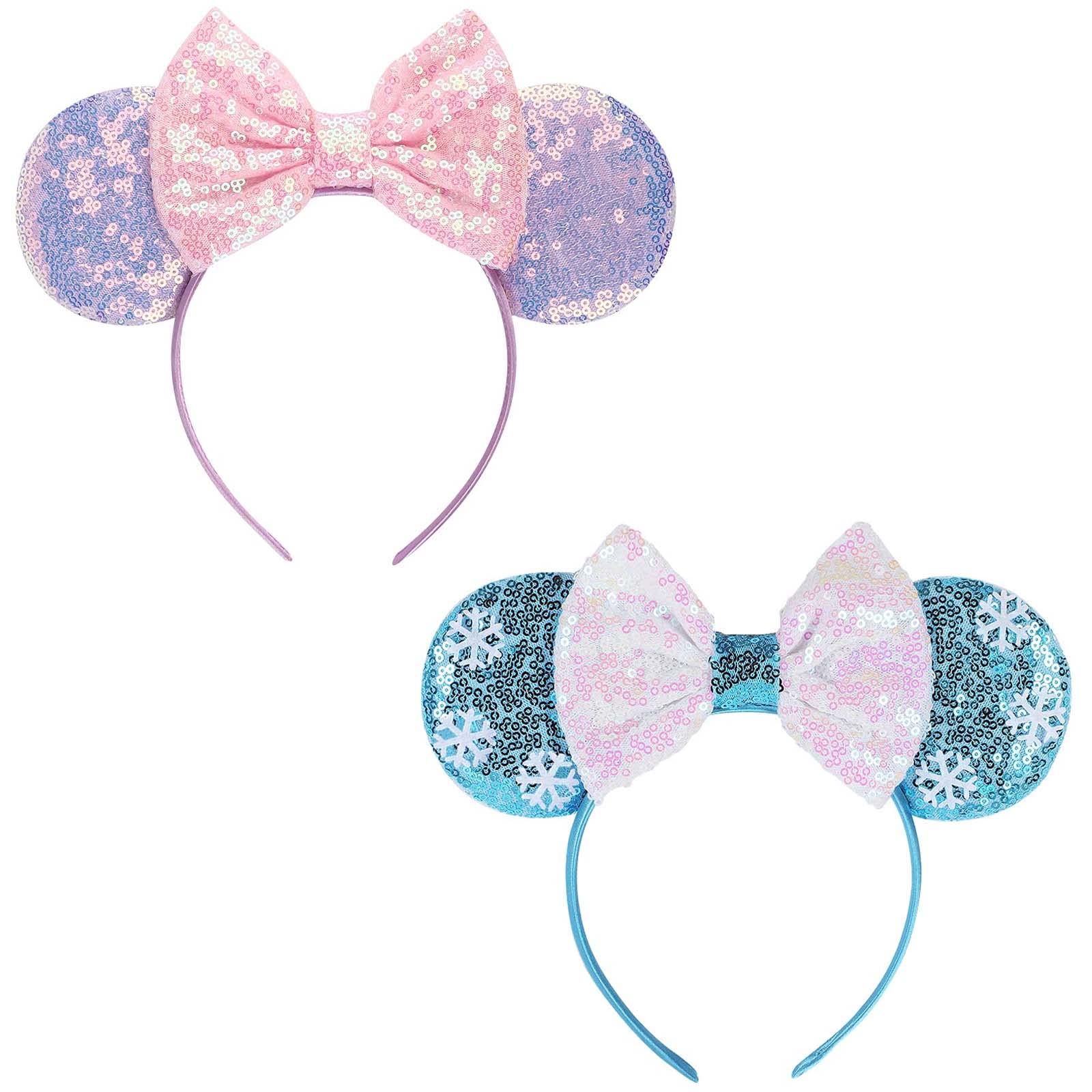 wozloify 2 pcs Orejas Mouse,Diadema Orejas Mouse Niña,Cosplay de Orejas Mouse Disfraz de Diadema, fiesta mickey mouse cumpleaños Accesorio de Niños Niñas