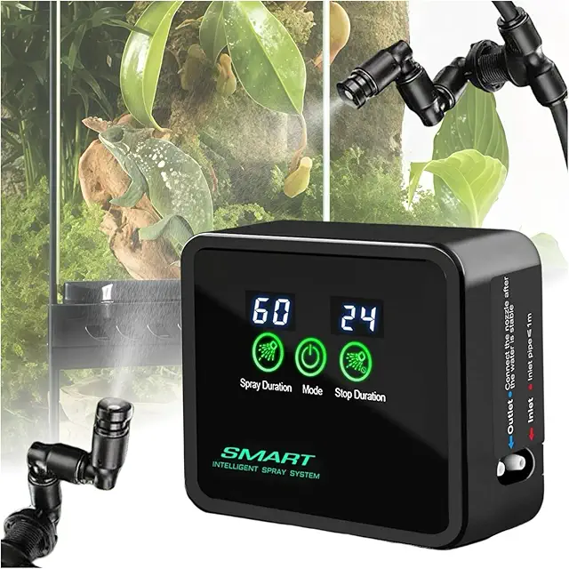 Intelligente Beregnungsanlage Terrarium mit 360° Sprühdüsen und Timer