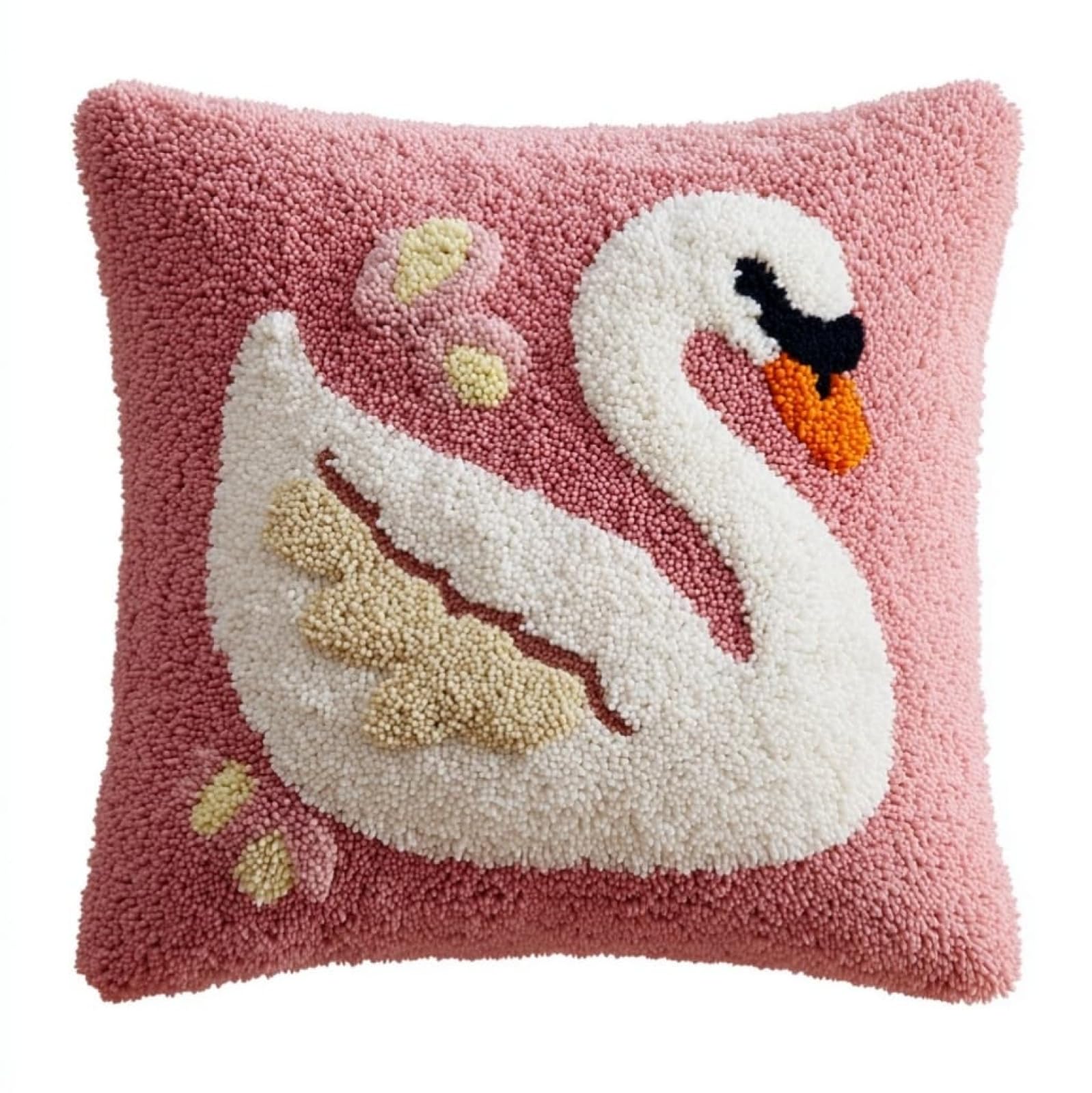 AxiangziK Latch Hook Pillow Kits 17x17in,Cartoon Swan