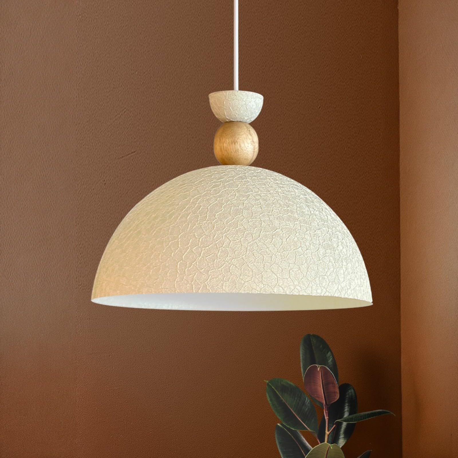 bamyum Yimpi Pendant Light Dining Table, Ø30 cm White Decorative Living Room Lamp, E27 Pendant Light Metal, Kitchen Lamp, Hanging Lamp, Bedroom, Dining Table, Living Room, Dining Room Lamps — image 1