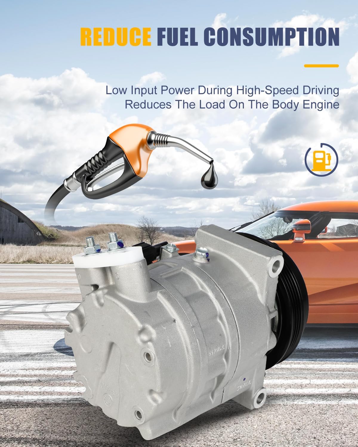 OCPTY AC Compressor for 2003-2006 for Nissan 350Z 3.5L 3W28145010 92600CD100 92600CD10A 92600CD10B 92600EV00A