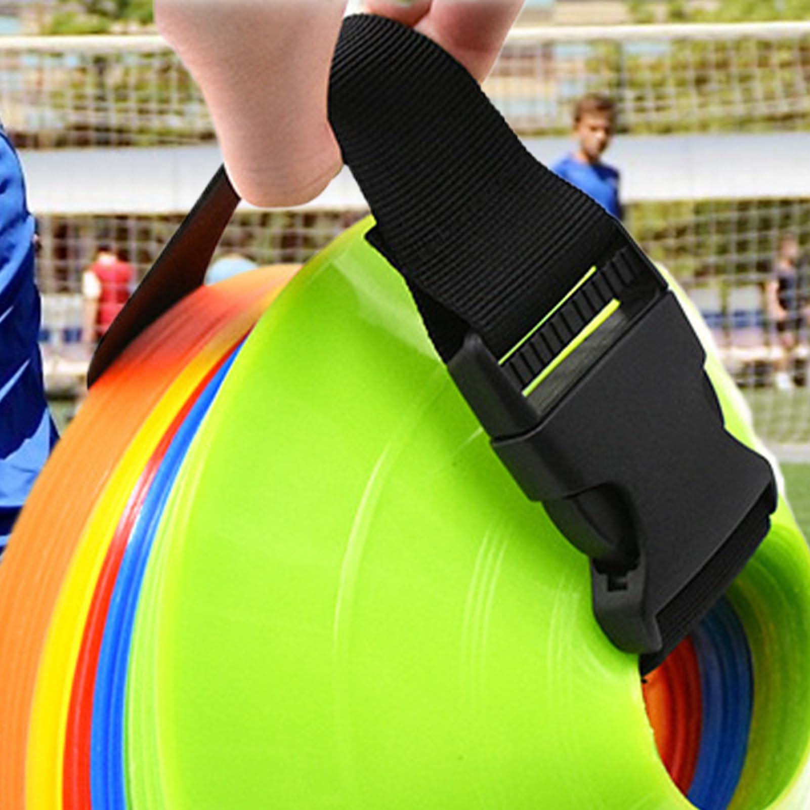 Générique Sangles pour Cônes De Football - Harnais Portatif pour Disque,Sanglons Sportifs Légers pour Entraînement, Football, Extérieur Et Activités Extérieures