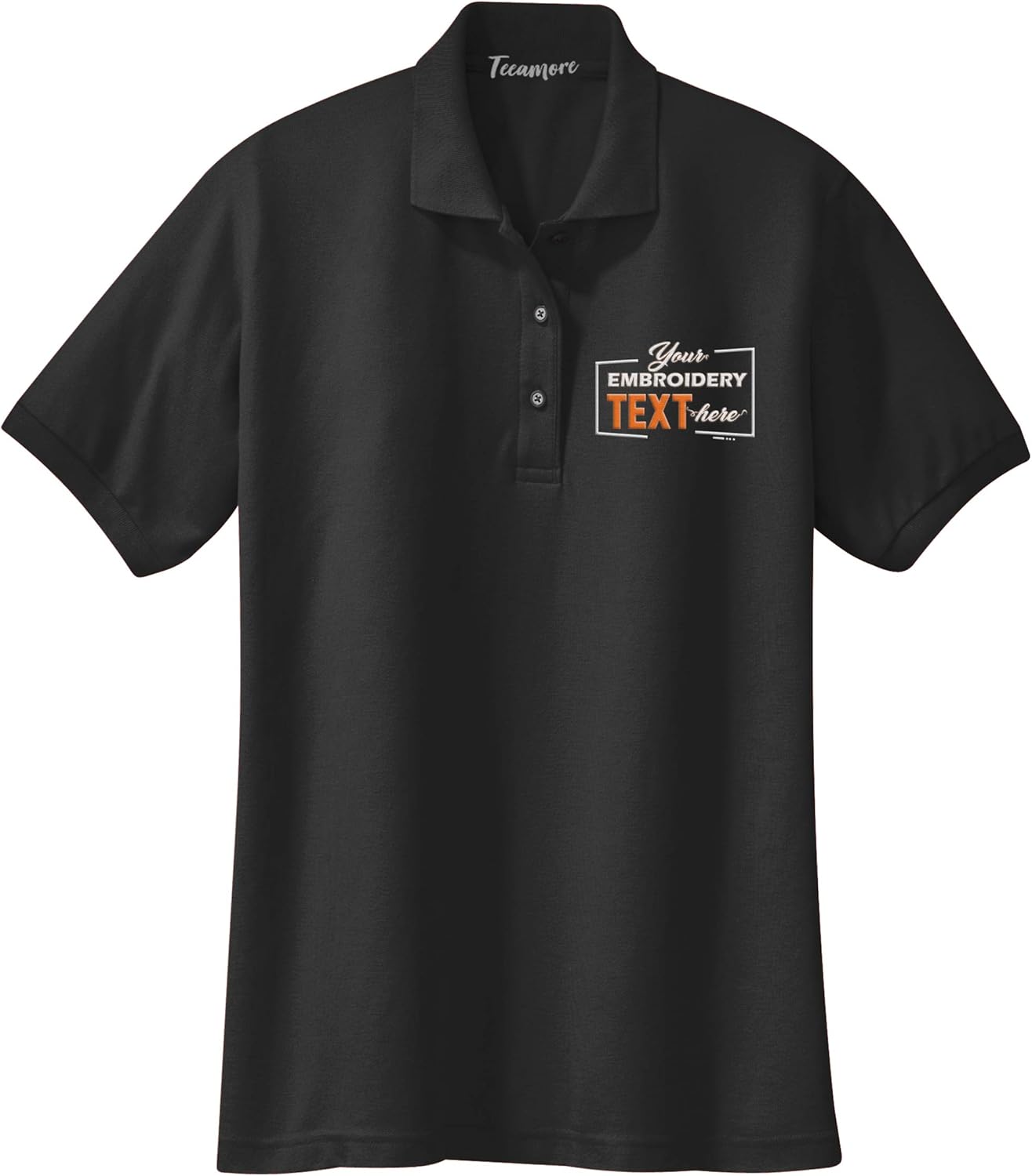 Custom Embroidered Polo Shirt for Women Add Your Personalized Own Embroidery Text : Clothing, Shoes & Jewelry