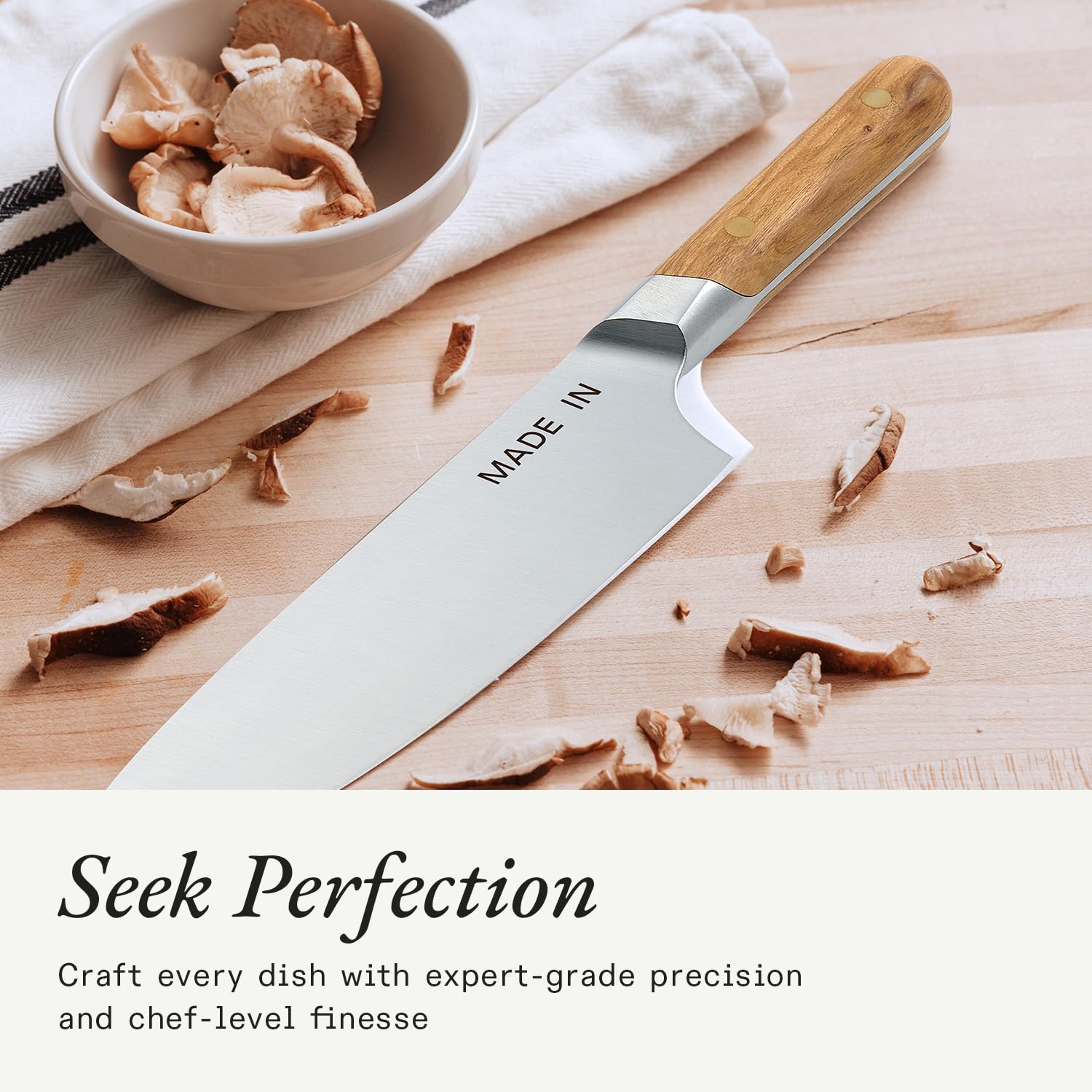 Made In Cookware - 8" Chef Knife - Crafted in France - Full Tang With Olive Wood Handle — Amazon image 4