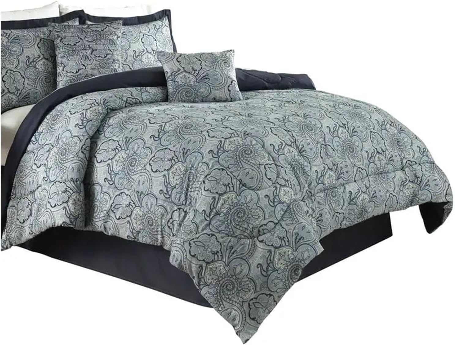 Duvet Cover and Pillowcase 6-Piece Bedding Comforter Set,Bed