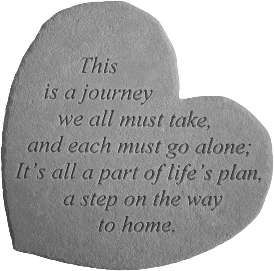 Softly In The Morning Heart Shaped Memorial Stone