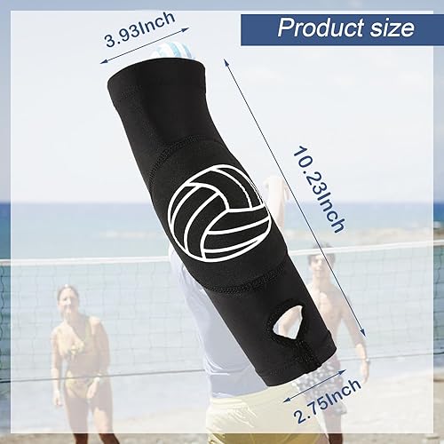 Miniatura 3 de ANEETAFAN Mangas de voleibol para brazos, manga de antebrazo, almohadillas para brazos y orificio para el pulgar para jóvenes, adolescentes, niñas,