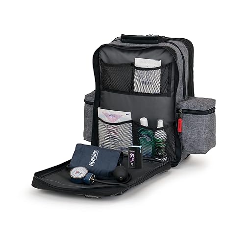 Miniatura 5 de Hopkins Medical Products Mochila antimicrobiana 21st Century Plus para el cuidado del hogar poliéster 600D, correas ergonómicas - Funda segura para