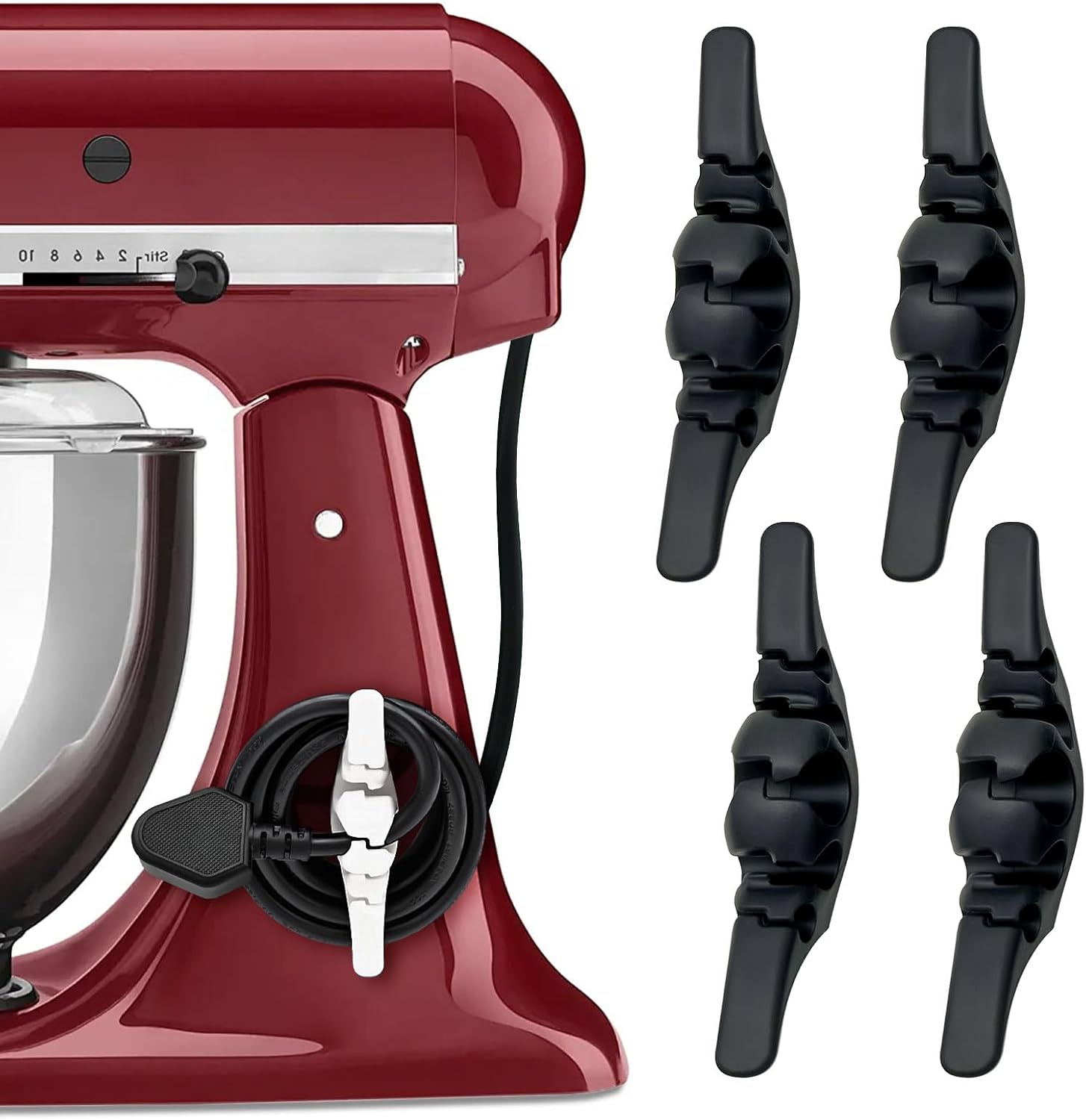 Cord Organizer for Appliances,Wire Organizers for Appliances, Kitchen Appliance Cord Organizer for Mixer,Blender,Coffee Maker,Pressure Cooker,Must-Haves Kitchen Accessories for Daily Life(4 Packs)