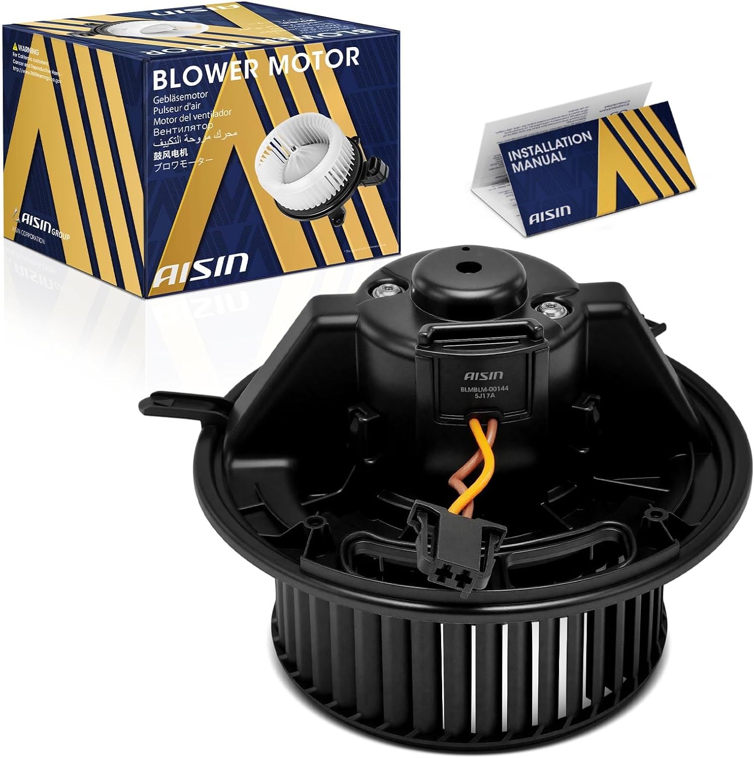 AISIN AFTERMARKET BLMBLM-00144 HVAC Blower Motor with Wheel Assembly - Compatible with BMW 325i, 325xi, 328i, 328xi, 330xi, 335i, 335i xDrive, 128i, 135i, 1 Series M, X1, X3, X4, M3