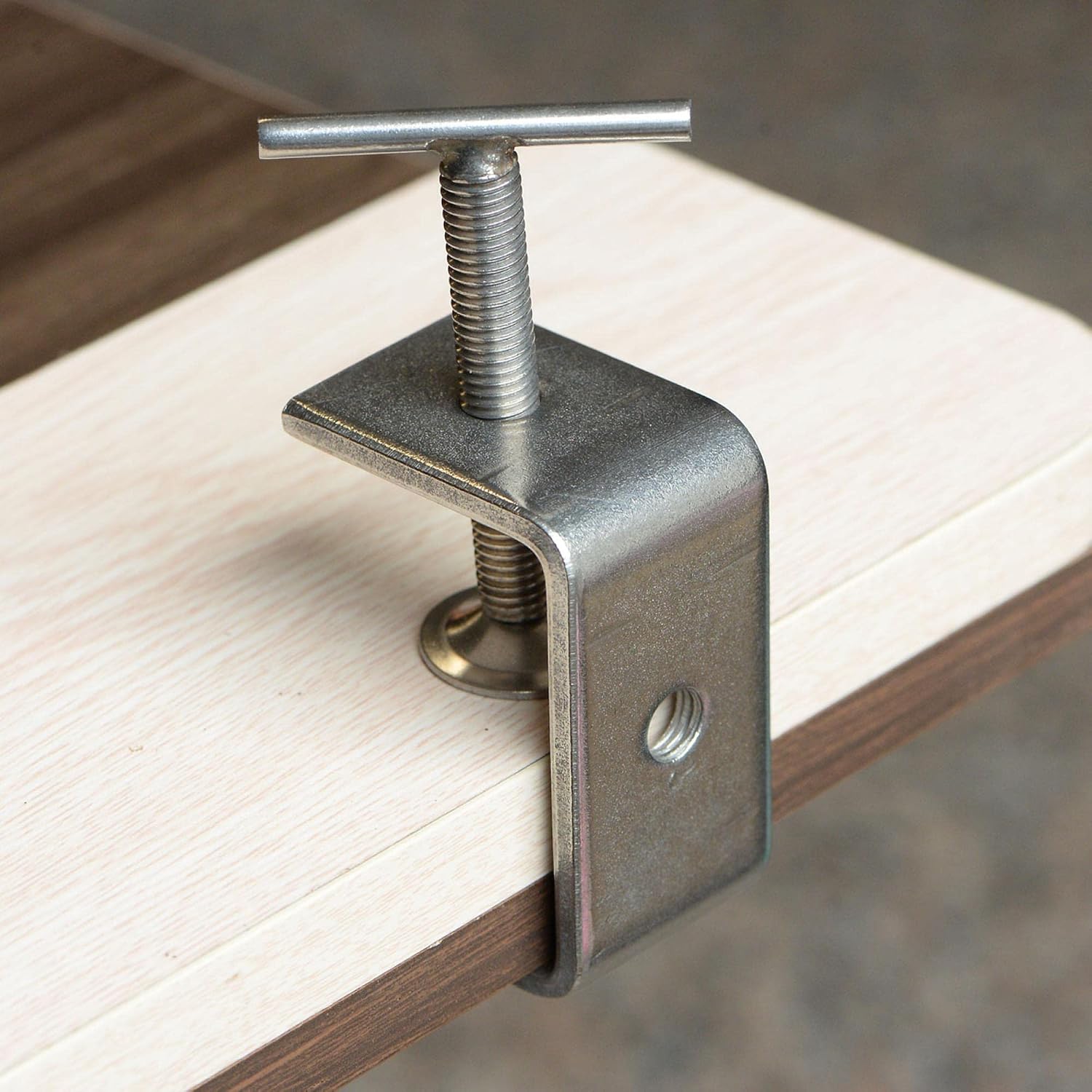 Pipe clamp,bar clamp,Stainless Steel C-Clamp, 98mm Wide Jaw Opening with T-Bar Handle for Woodworking Welding Building(65mm)