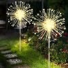 2 adet solar priz, bahçe lambası, 150 LED, dış mekan için, 8 mod, güneş enerjili lambalar, hava koşullarına dayanıklı, havai fişek, karahindiba, solar lamba, dış mekan, bahçe, yol, çim, [Enerji Sınıfı A]