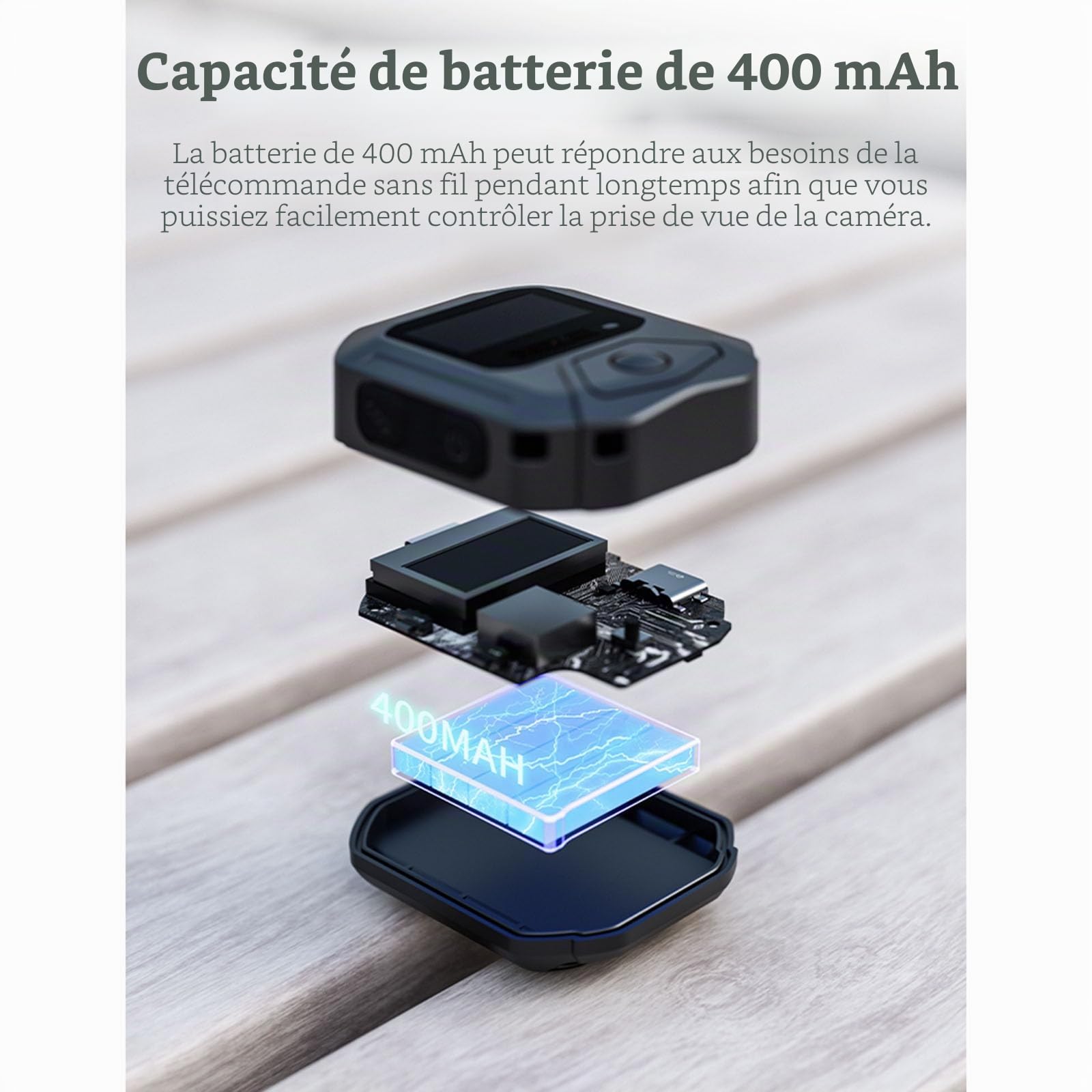 Télécommande Bluetooth pour DJI Osmo Action 5 Pro/Action 4 Caméra de Sport GPS Sans Fil Bluetooth 5.0