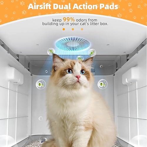 Miniatura 5 de Paquete de 10 filtros de repuesto para cajas de arena Catit JumboRegularCatit Smartsift, almohadillas purificadoras de aire de doble acción para