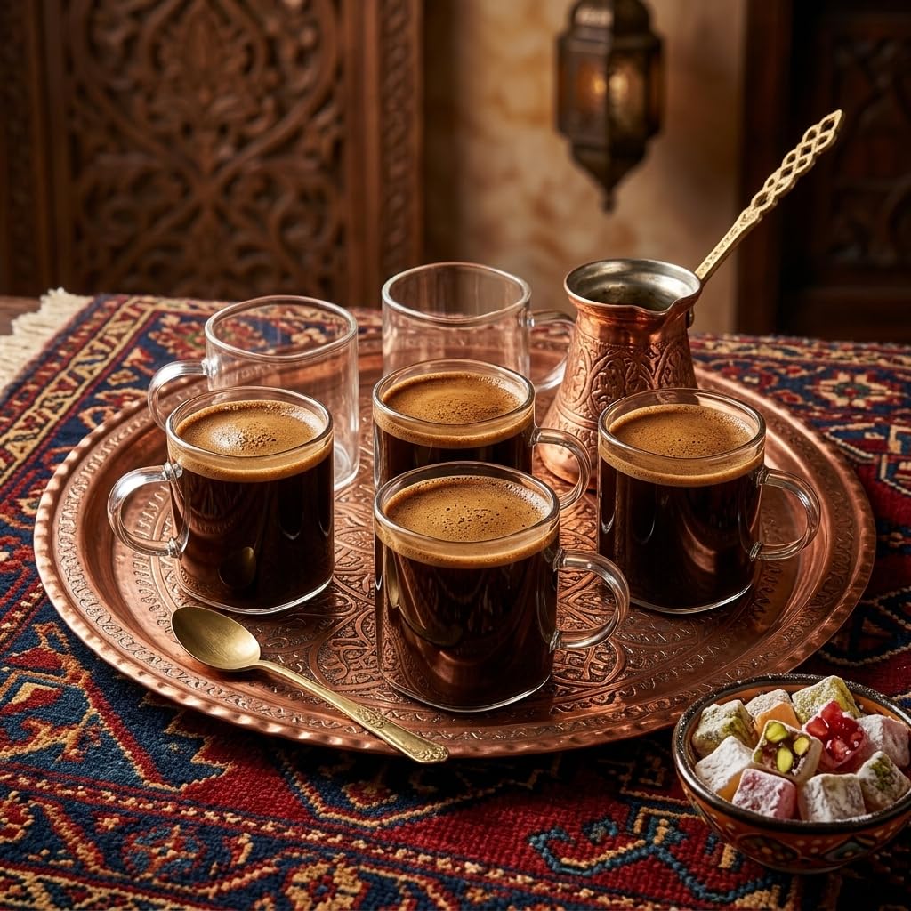 Deconox 6'lı Borosilikat Cam Kupa Seti - Isıya Dayanıklı, İnce ve Hafif Çay, Türk Kahvesi ve Espresso Bardağı Takımı (150 ml)