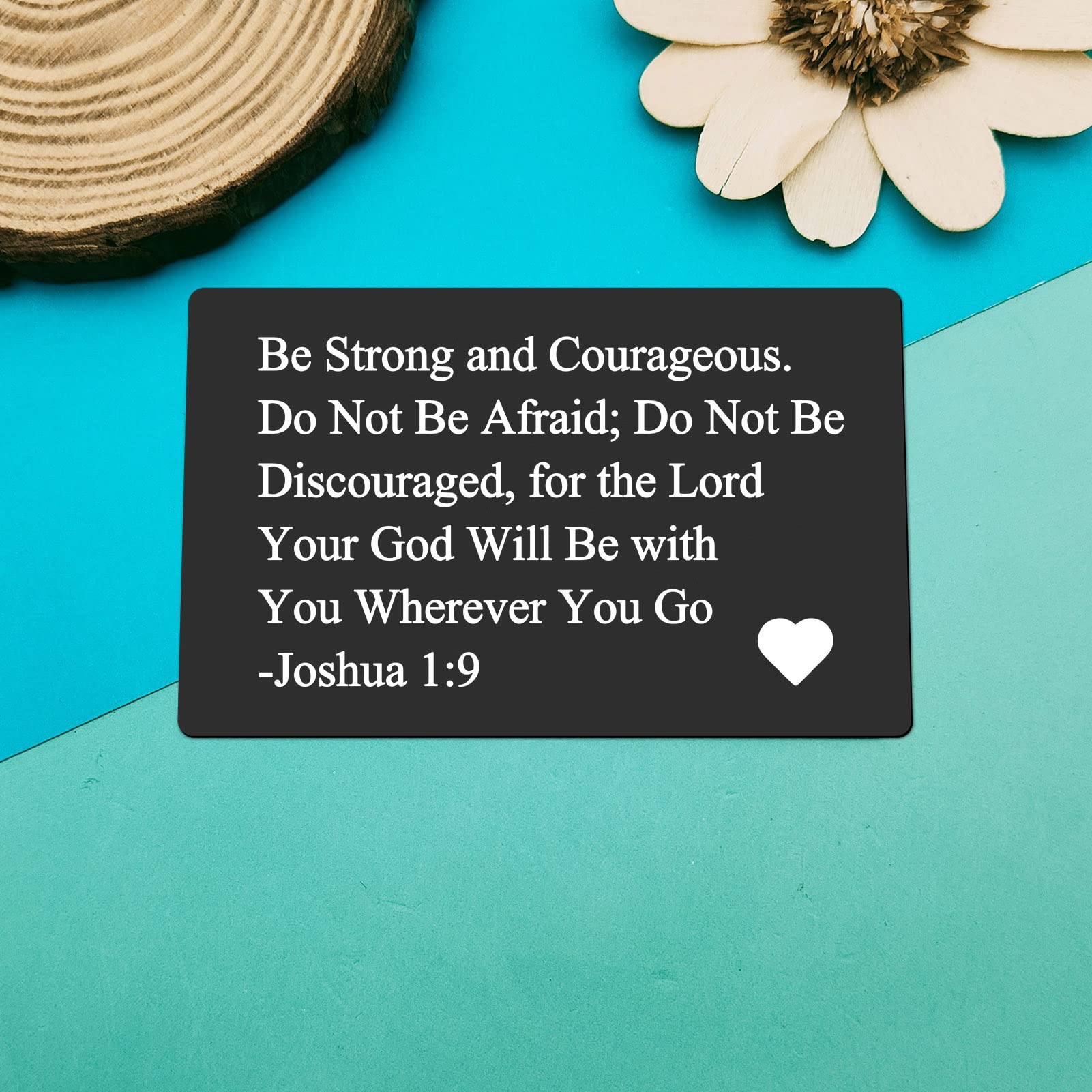 Religious Gift for Christian Metal Wallet Card Inspirational Gifts For Men Women Bible Verse Gift Encouragement Engraved Card Gifts for Friends Coworker Family Religious Gift Jewelry Graduation Gifts - Image 2