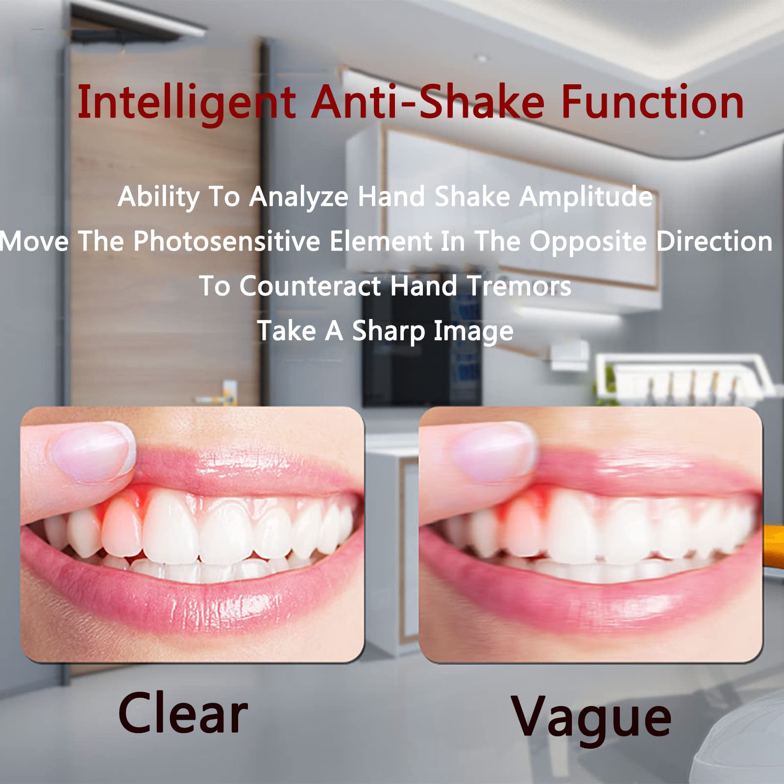 Telecamera Intraorale Dentale,Monitor per Telecamera Orale con Schermo da 17pollici E 16milioni Pixel HD, 1/4 Immagine Regolabile E Funzione Anti-vibrazioneintelligente,per Ospedalieroclinico