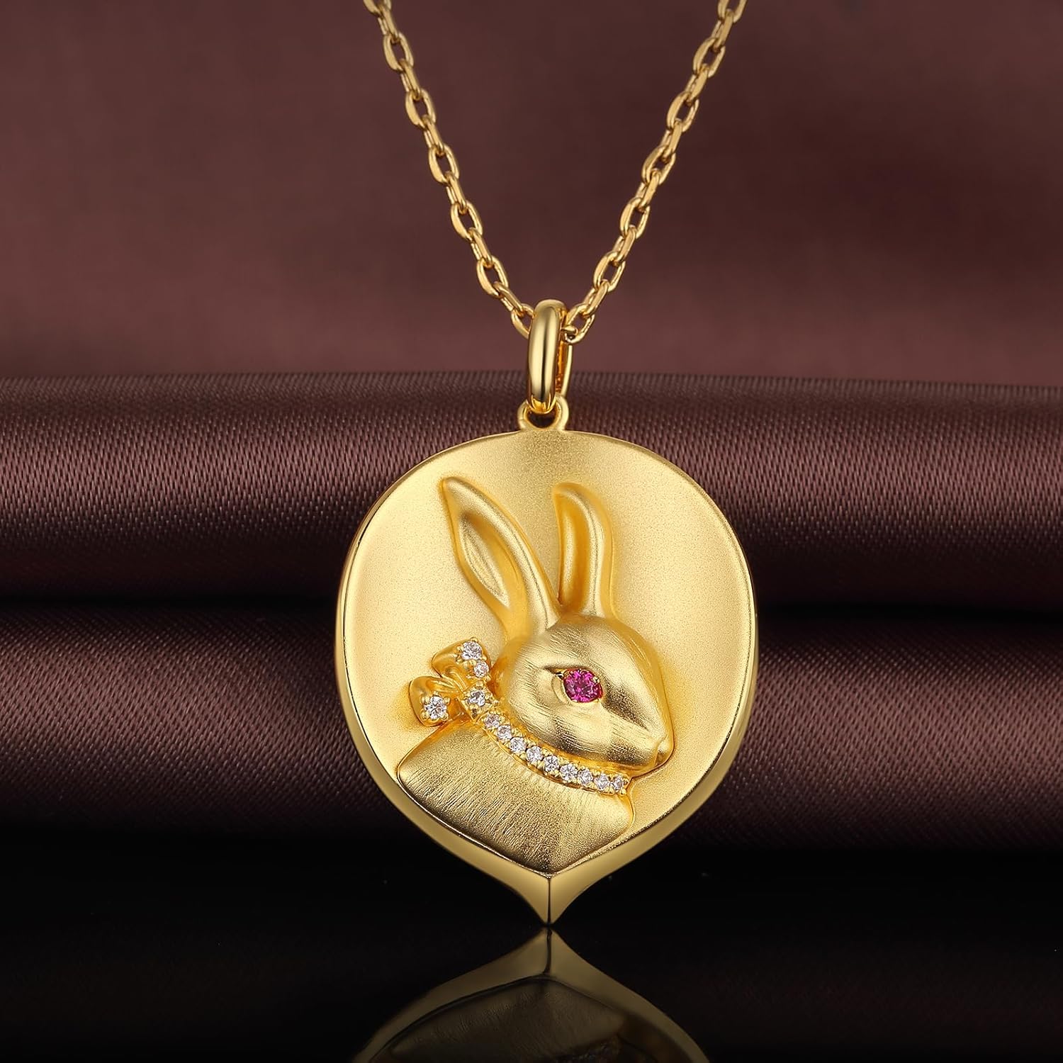 Rabbit Necklace for Women - Bunny Pendant Necklace, Dainty Easter Gift for Her - Image 3