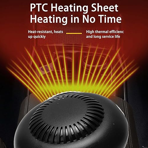 Miniatura 5 de Calentador portátil con pilas, calentador de espacio recargable de 1500 mAh para automóvil, calentador de carrito de golf, calentador de campamento