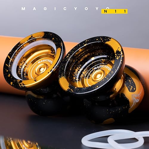 Miniatura 2 de MAGICYOYO Paquete de 3 Yoyos de doble propósito - N11 Yoyo sensible y no responde con rodamiento para herramientas avanzadas + rodamientos + 3