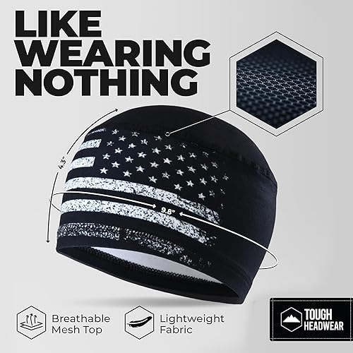 Vista 90 de Forro de casco de refrigeración para hombre, gorra de cráneo de ciclismo, forro de casco de motocicleta Negro