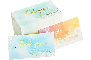 Watercolor Thank You Cards for Small Businesses