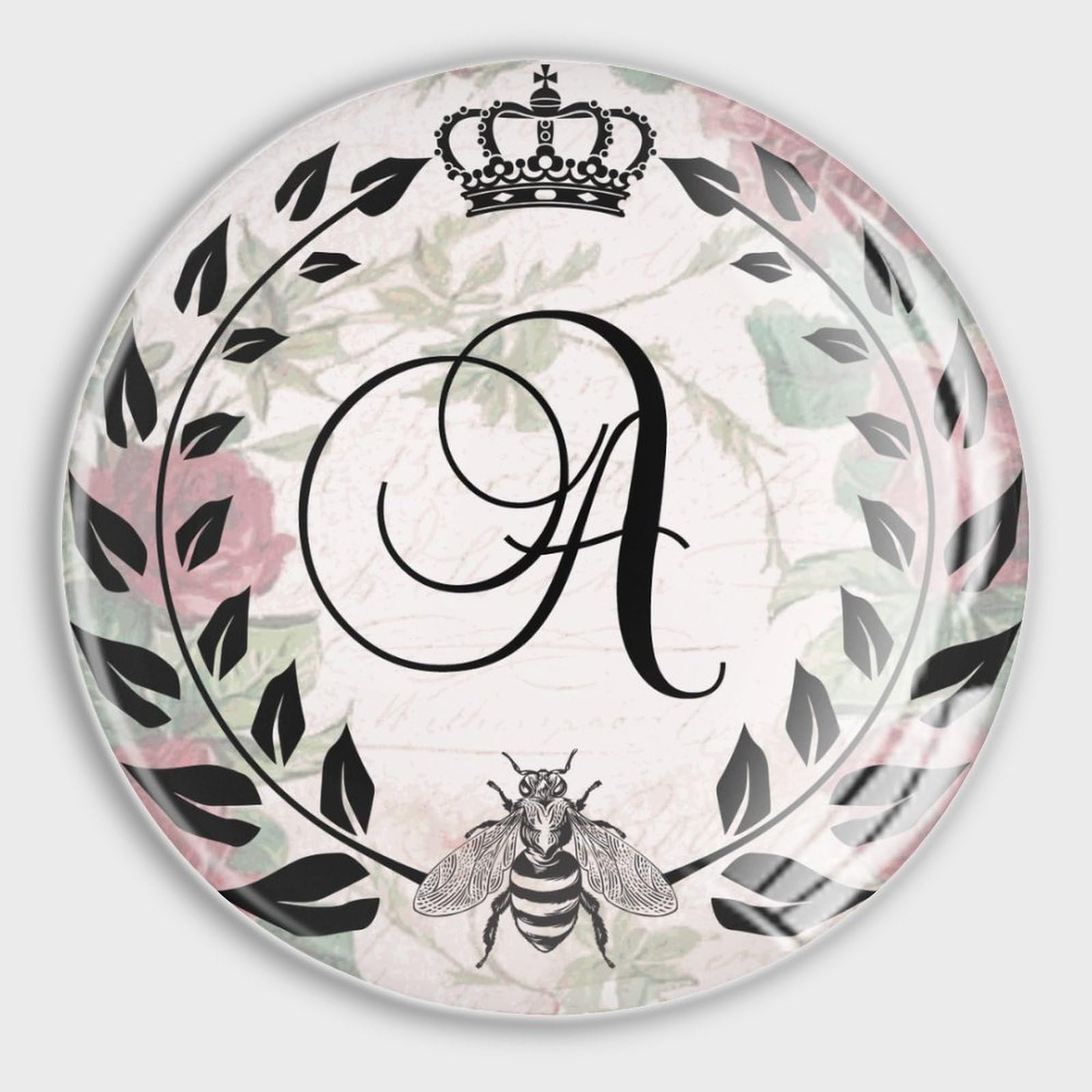 Lot de 4 aimants familiaux lettre initiale A en verre, idée cadeau