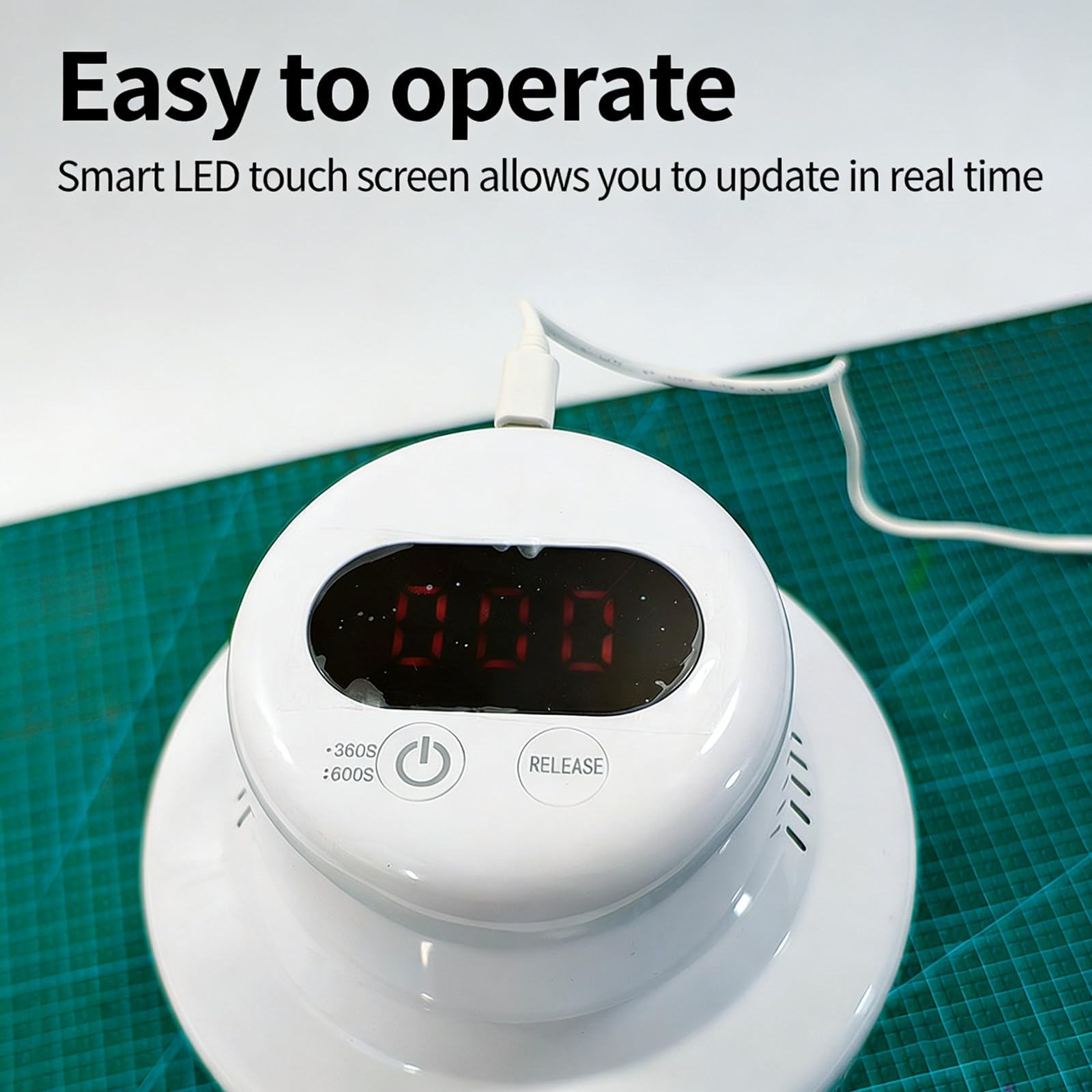 GZPKJ Rimuovi Bolle di Resina, Macchina Antischiuma Sottovuoto, Macchina Airless per Resina Epossidica, Controllo Touch, Display a LED, Timer 360s/600s, per Resina Epossidica, Resina UV