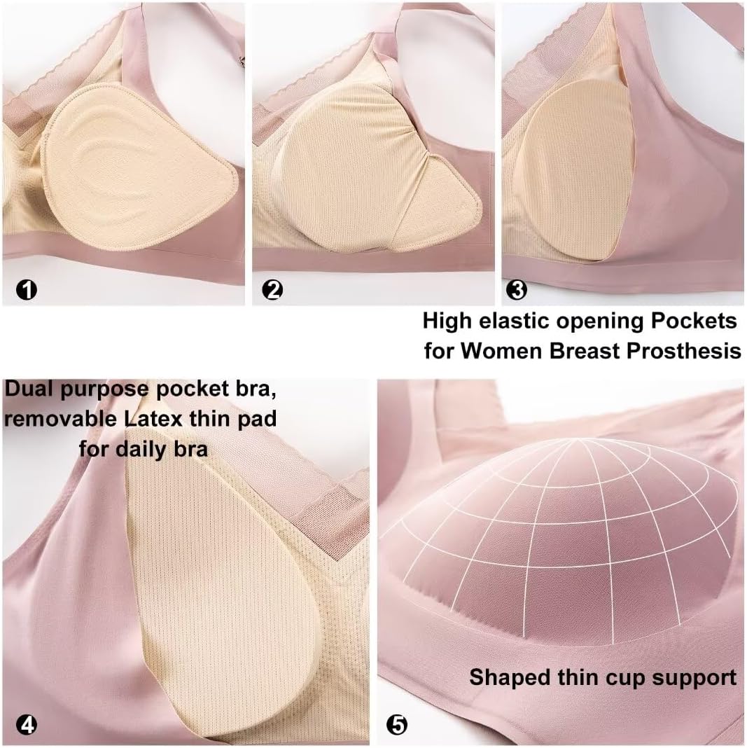 Seamless Post-Surgery Bra Mastectomy Bra Bralette Daily Bra for Breast Prosthesis Breast Forms Artificial Fake Boobs - Image 5
