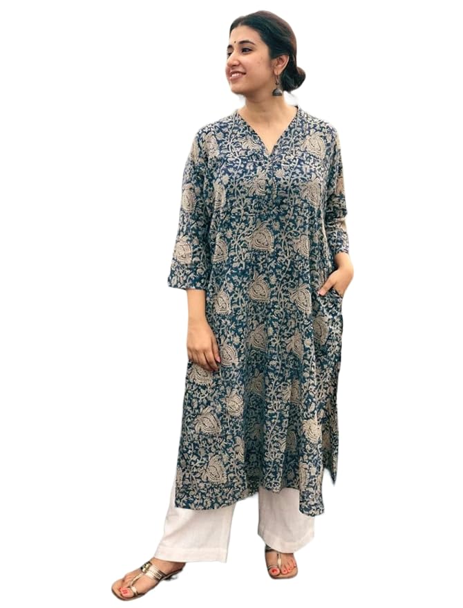 Modestouze Attires Single Kurti for Women - Polyester Rayon Floral Printed Straight Cut Kurti Full Sleeve Umbrella, Wear it on Office, Daily & Regular Purpose Under 200, 250, 300, 500 for 2025 Design