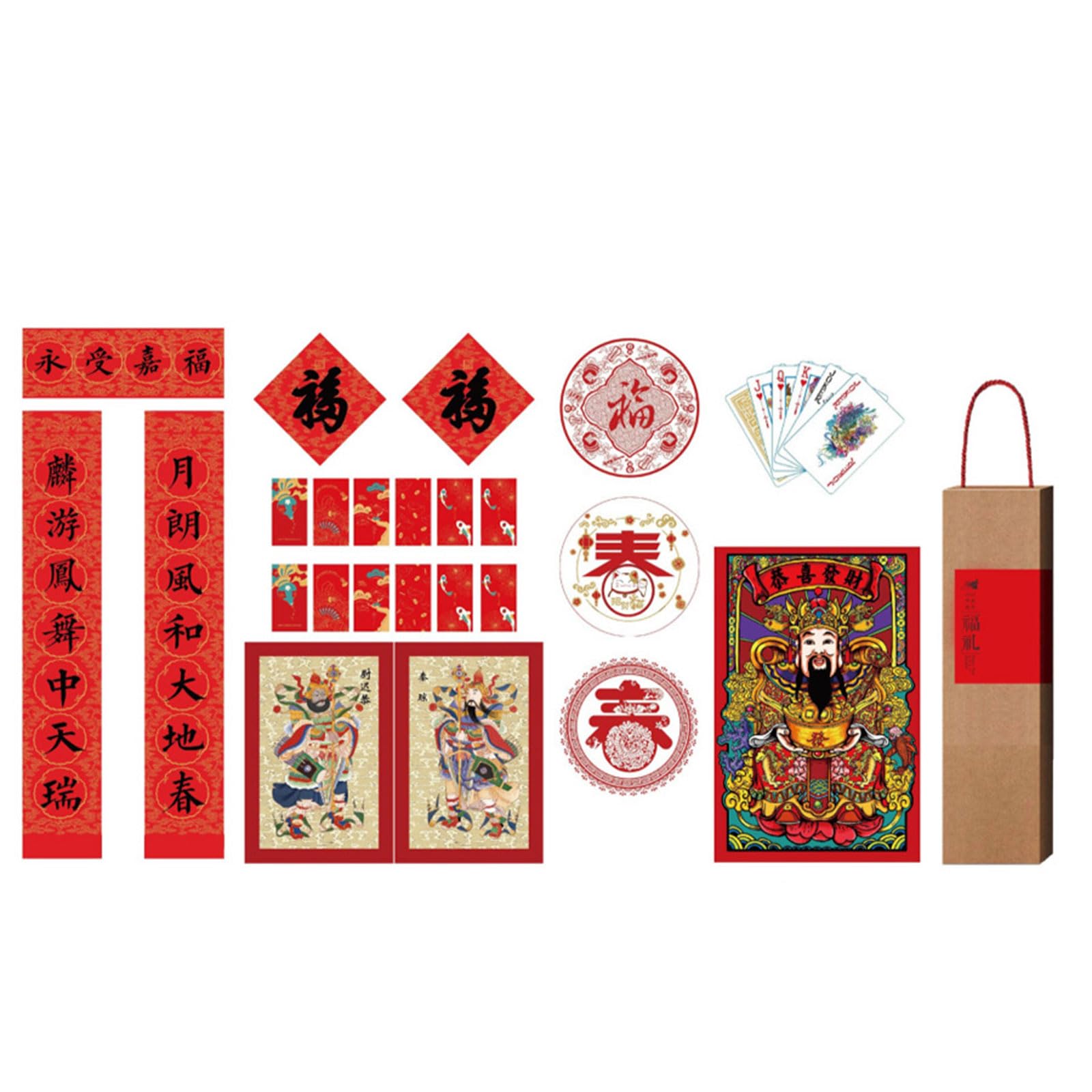 Buxuaaaa Dragon Year Couplets Set for 2024 Celebrate the New Year in the New Spirit Red Envelopes Party Supplies