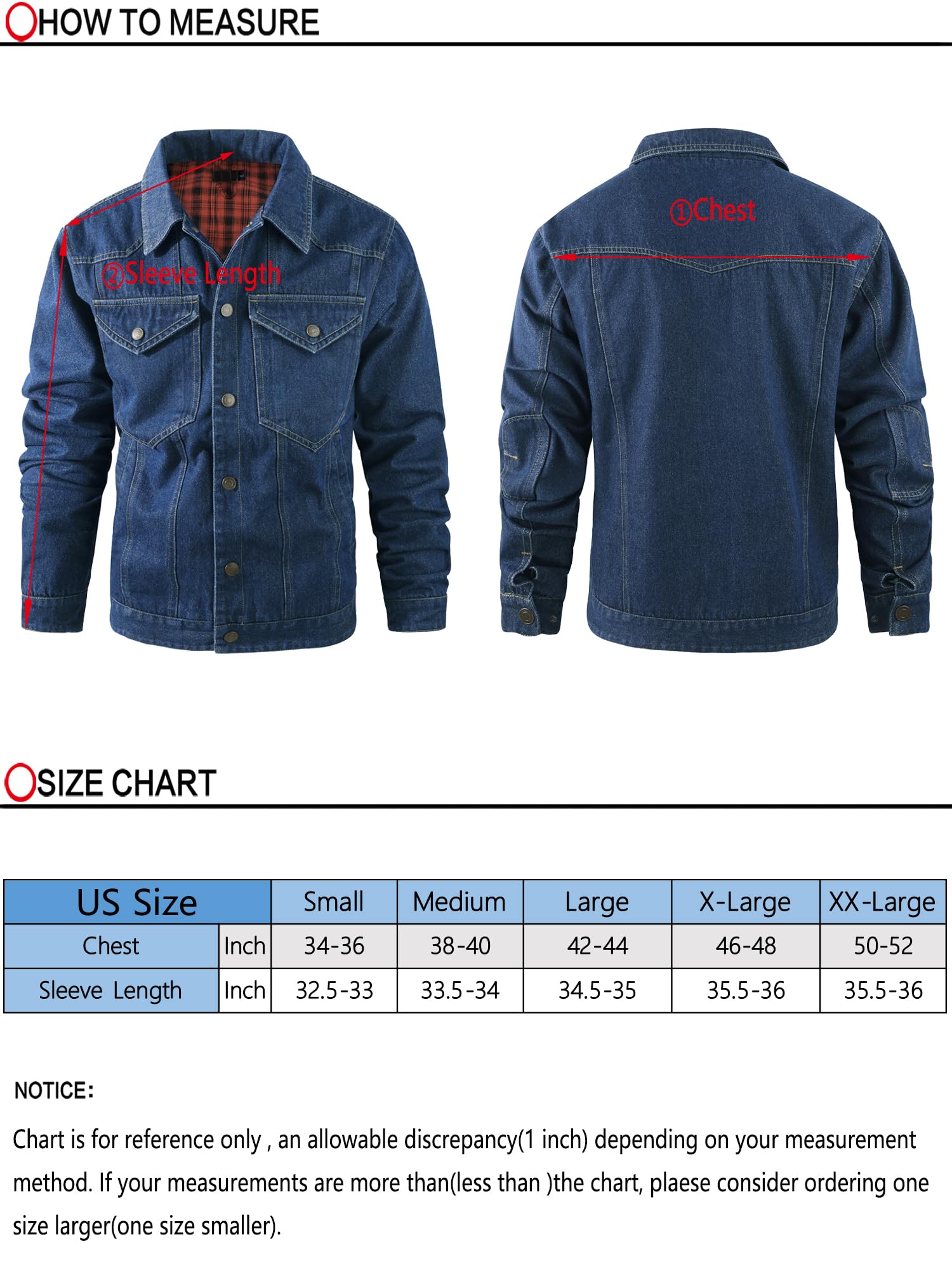 Mr.Stream Chaqueta vaquera vaquera occidental para hombre, con forro de franela, para trabajo