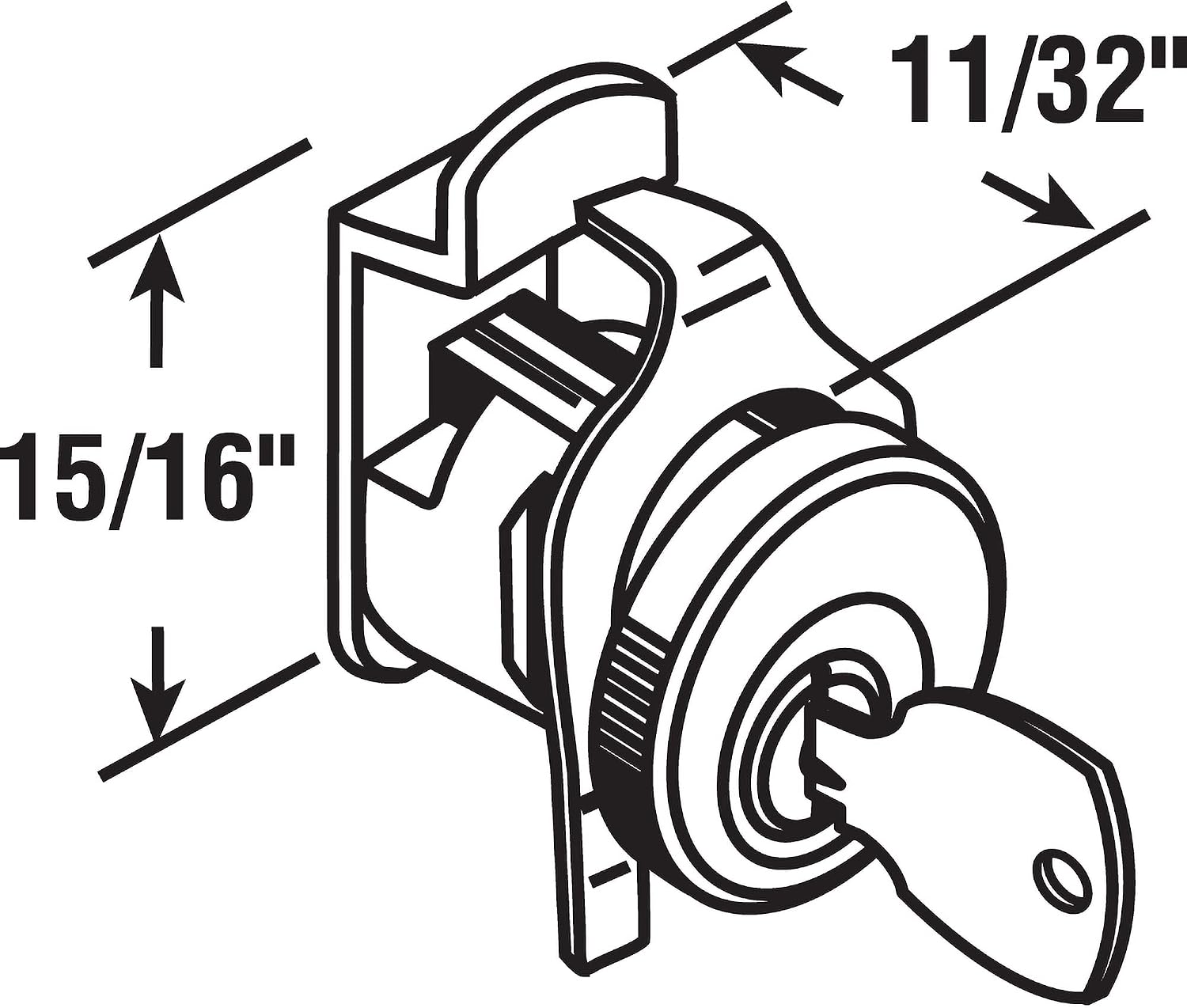 Prime-Line MP4315 Mailbox Lock – Replacement, Multipurpose Mailbox Lock for Several Brands – NA-14 Keyway, Opens Clockwise with 90º Rotation, Nickel Finish (1 Set)