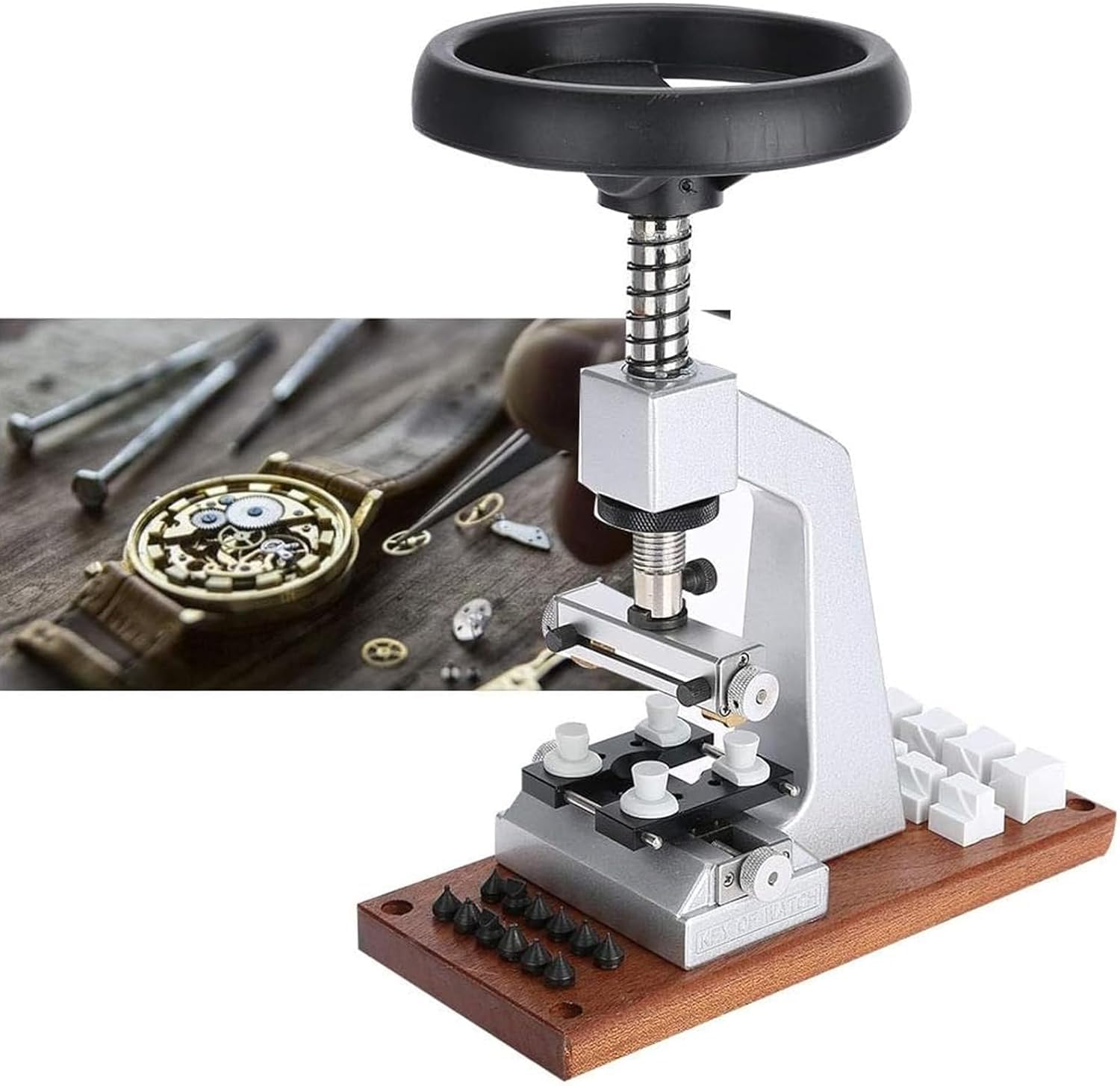 Uhrengehäuse-Öffner-Set, Werkbank-Uhrenreparatur-Werkzeug für Armbanduhren, langlebiges Uhrengehäuse-Öffnungswerkzeug