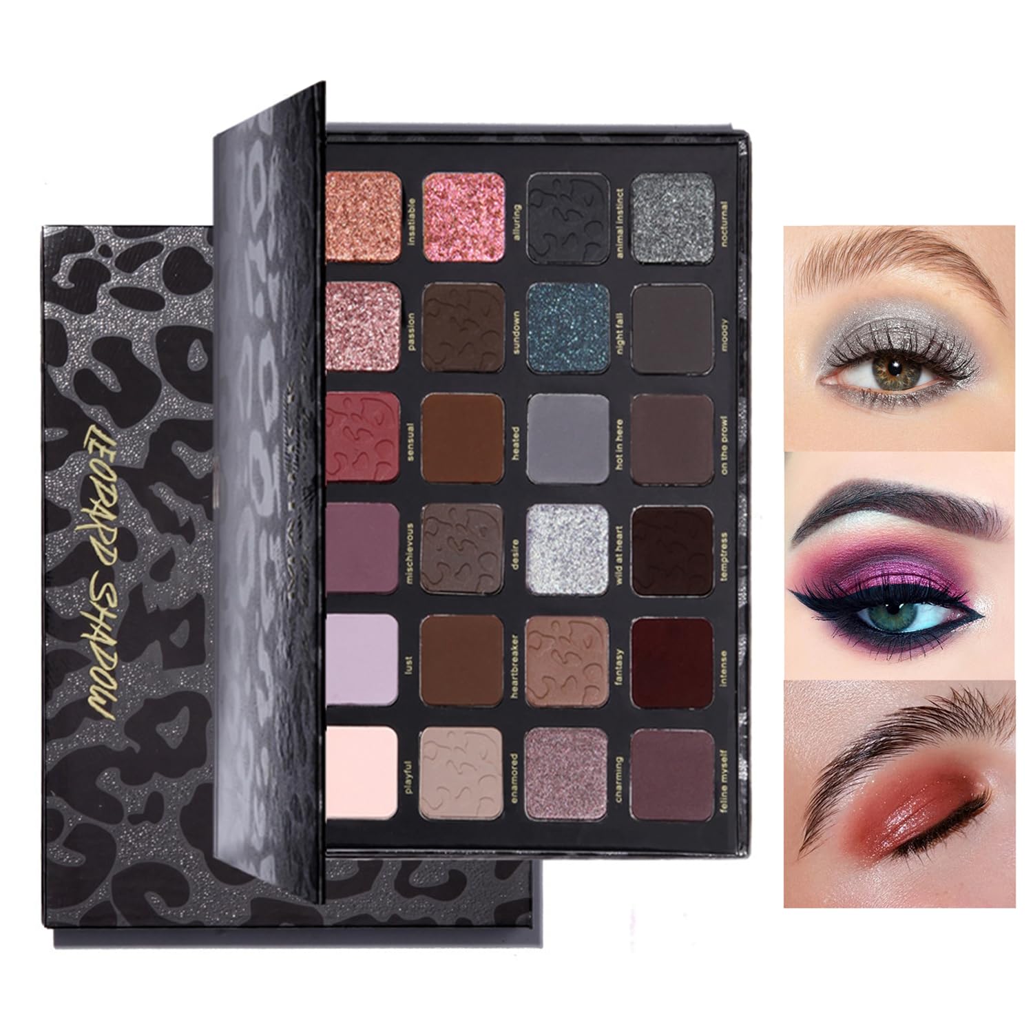 LEOPARD SHADOW Eyeshadow Palette 20 Colour Matte Shimmer Glitter