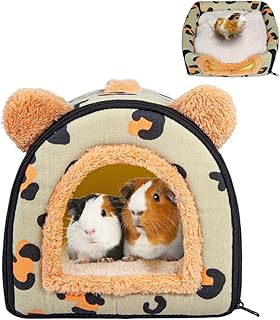 Pantula Meerschweinchen Bett, Meerschweinchen Kuschelhöhle mit Abnehmbarem Kissen, Kaninchenhöhle Winter Kuschelhöhle für Meerschweinchen Frettchen Igel Chinchilla (grün) product image