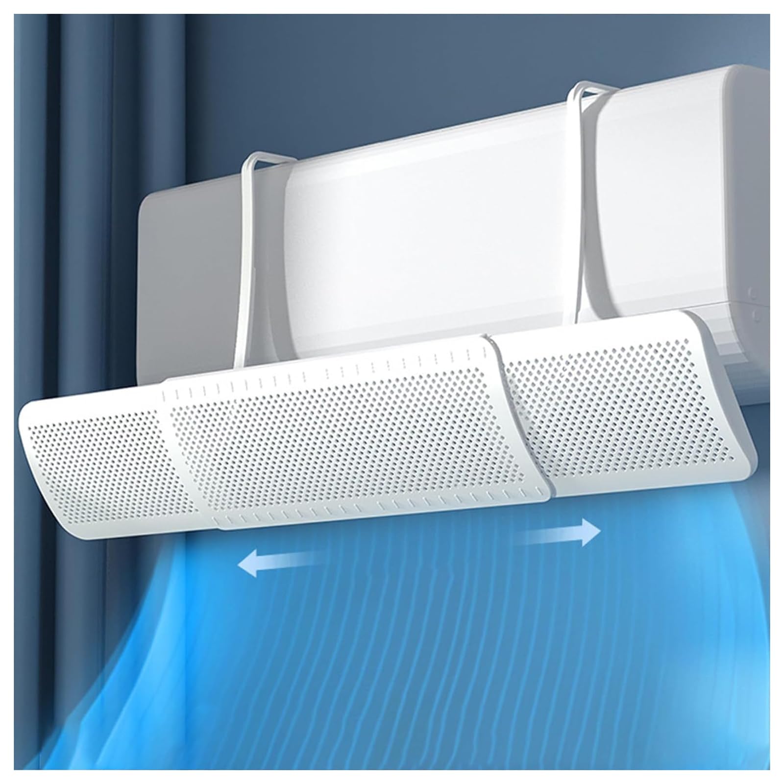 Edtech Air Conditioner Deflector Universal Adjustable Air Conditioning Cooled Baffle Wind Direction Foldable Diverter Cover for Home, Office